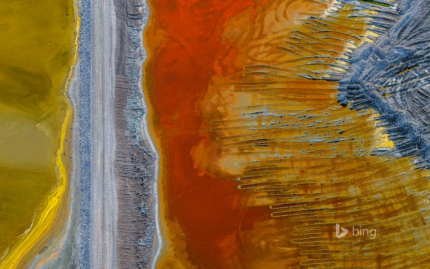 Owens Lake in southern California, USA