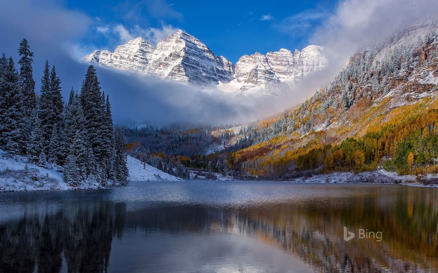 The Maroon Bells, near Aspen, Colorado