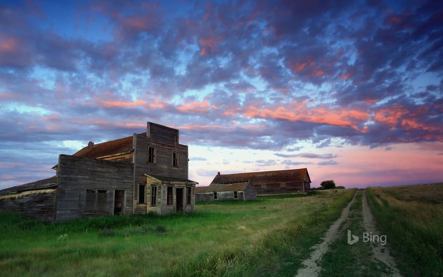 Old general store of Bents, Saskatchewan, Canada