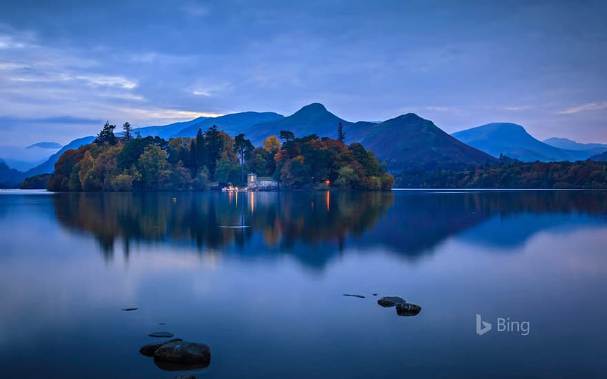 Derwent Island on Derwentwater in the Lake District National Park, Cumbria, England