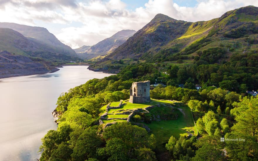 Dolbadarn Castle at the base of the Llanberis Pass, Snowdonia