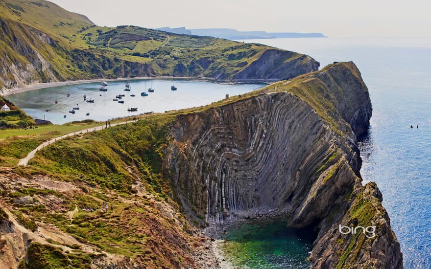 Lulworth Cove along Jurassic Coast, England