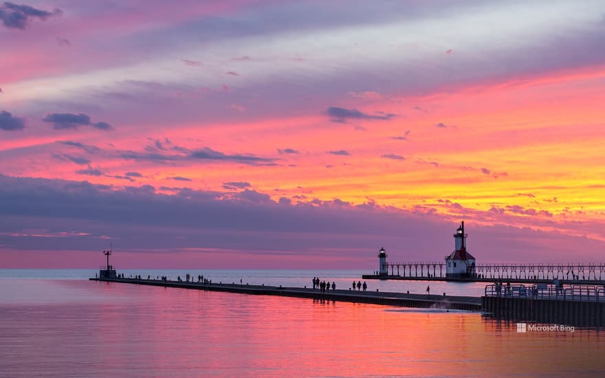 St. Joseph North Pier Inner and Outer Lights, Michigan