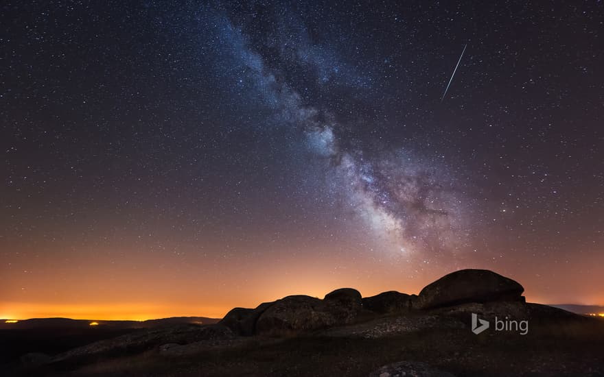 A view of the Milky Way from La Coruña, Spain