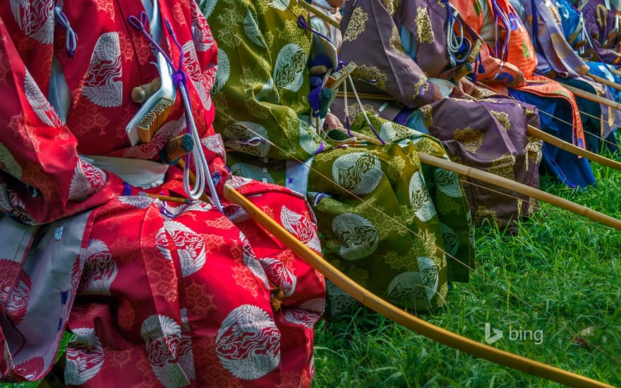 Archers at the Meiji Shrine, Tokyo, Japan