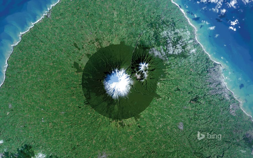 Mount Taranaki in Egmont National Park, New Zealand