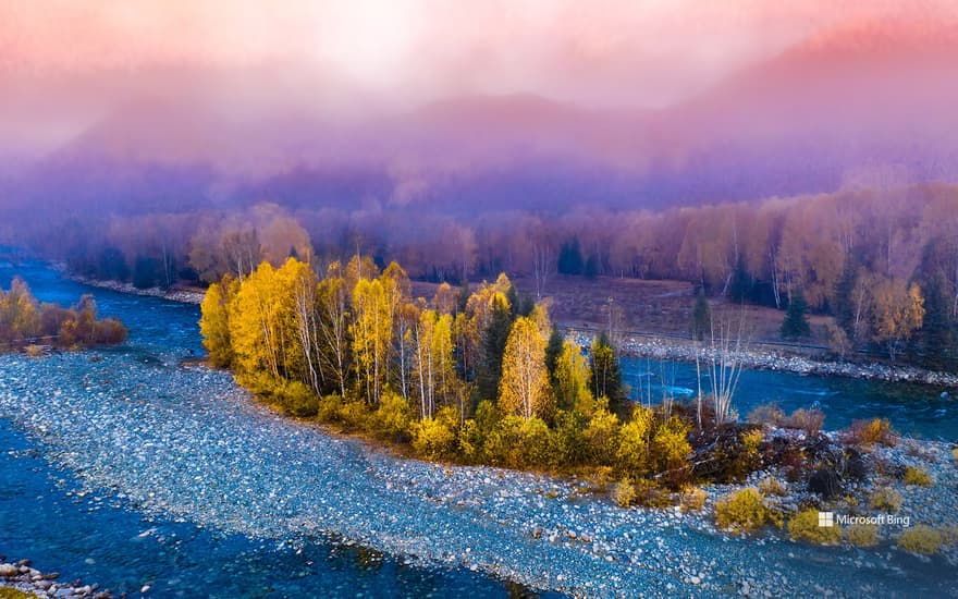 Scenery of Hemu Village, Xinjiang, China