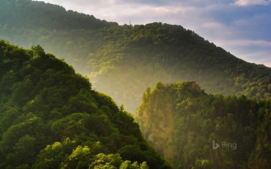 Poenari Castle in the Făgăraș Mountains of Romania