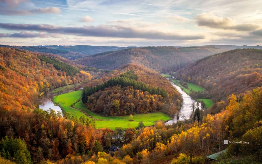 Giant's Tomb in autumn, Bouillon, Belgium