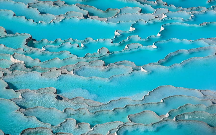 Travertine terraces, Pamukkale, Turkey