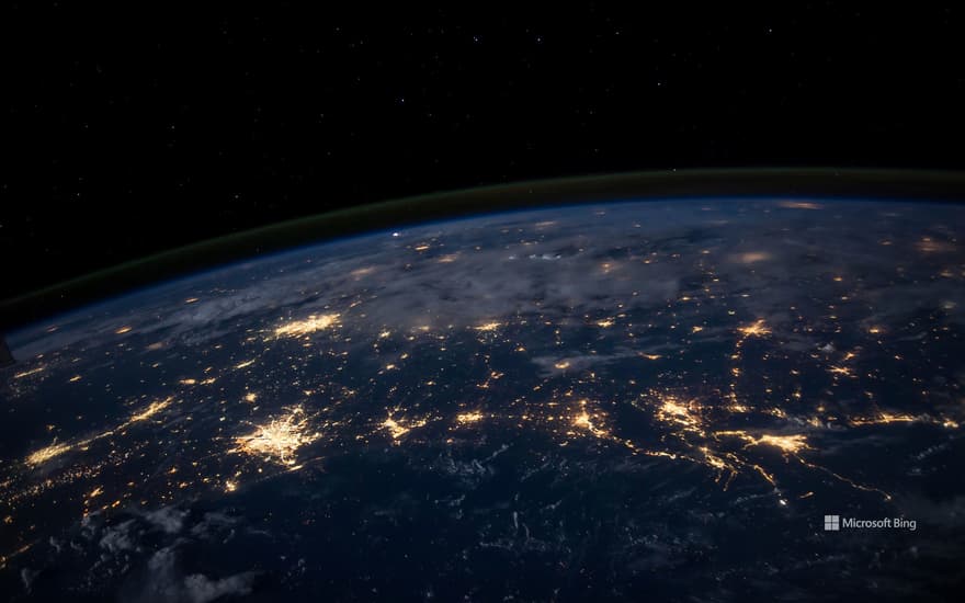 A nighttime view of the Gulf Coast states from 225 miles above Earth